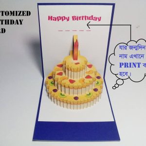 3 Layer Birthday Cake 2D Template